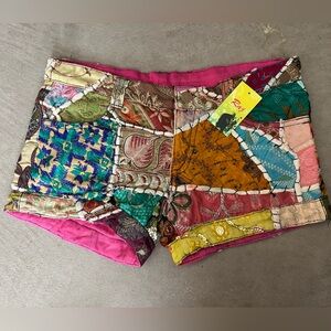 Raj Multicolor Patchwork Shorts